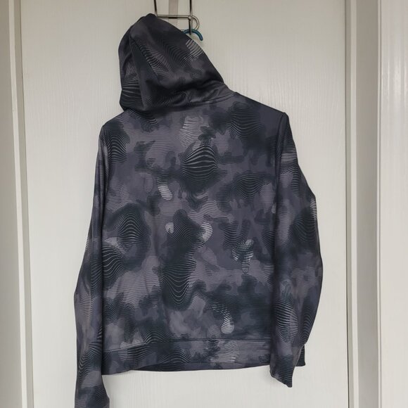 Boys grey and black patterned Tek Gear hoodie - Picture 2 of 3
